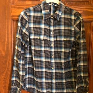LL Bean Signature Lightweight Flannel - Blue - Small